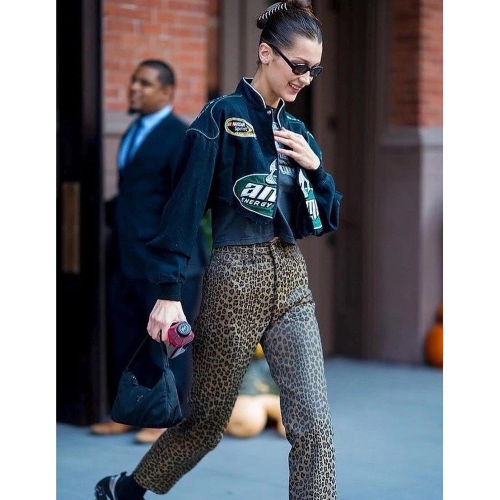 Vintage Fendi Leopard Print Pants Y2K Size 24